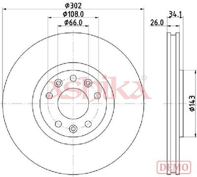 спирачен диск ASHIKA 60-00-0635C