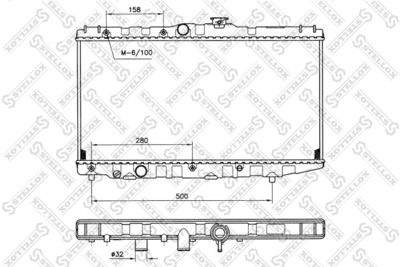 Радиатор, охлаждение двигателя STELLOX 10-25110-SX для TOYOTA COROLLA