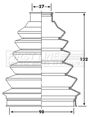 Bellow, drive shaft FIRST LINE FCB6235