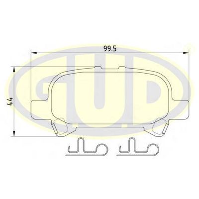 Комплект тормозных колодок, дисковый тормоз G.U.D. GBP880181 для TOYOTA AVALON