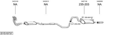 Изпускателна система BOSAL SYS10757