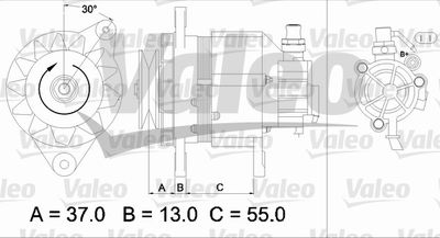 Генератор VALEO 437146 для MITSUBISHI SPACE