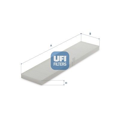 Cabinefilter (417x100x20mm, patroon) past: JCB 555-210 R, 555-260 R, 200W, 140, 140HD, 141
