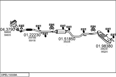 SISTEM DE ESAPAMENT MTS OPEL15559A017653