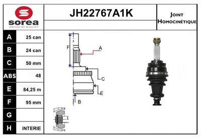 GELENKSATZ ANTRIEBSWELLE SNRA JH22767A1K