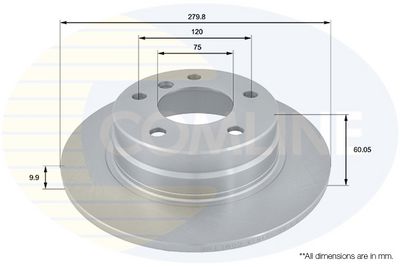 спирачен диск COMLINE ADC1706
