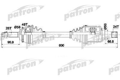 PATRON PDS0437 Сальник полуоси  для TOYOTA AVENSIS (Тойота Авенсис)