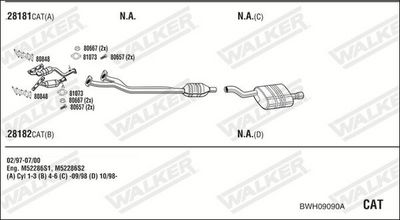 Изпускателна система WALKER BWH09090A