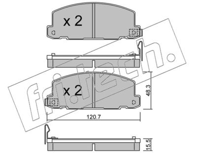 Комплект тормозных колодок, дисковый тормоз fri.tech. 369.0 для ISUZU GEMINI