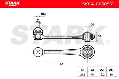 носач, окачване на колелата STARK SKCA-0050561
