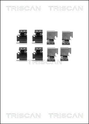 Комплектующие, колодки дискового тормоза TRISCAN 8105 101627 для OPEL ADAM