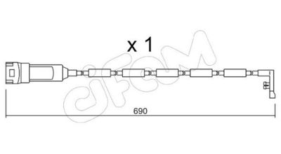 SENZOR DE AVERTIZARE UZURA PLACUTE DE FRANA