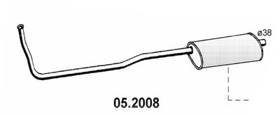 Предглушитель выхлопных газов ASSO 05.2008 для AUSTIN ALLEGRO