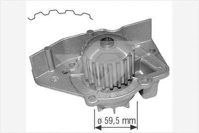 водна помпа, охлаждане на двигателя HUTCHINSON WP0027V
