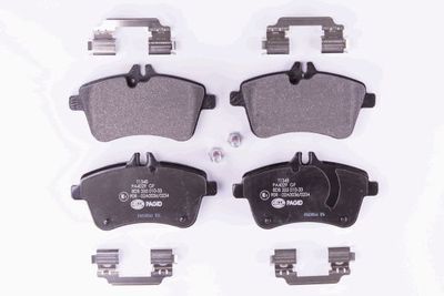 Комплект тормозных колодок, дисковый тормоз HELLA 8DB 355 010-331 для MERCEDES-BENZ B-CLASS