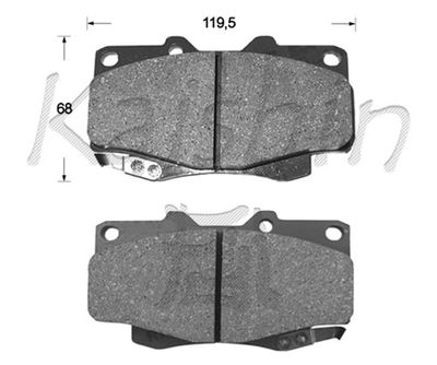 KAISHIN FK2215 Тормозные колодки и сигнализаторы для TOYOTA HILUX VII Пикап (_N1_, _N2_, _N3_) 3.0 D-4D 4WD (KUN26)
