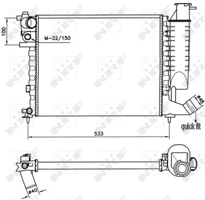 RADIATOR RACIRE MOTOR NRF 58184 3