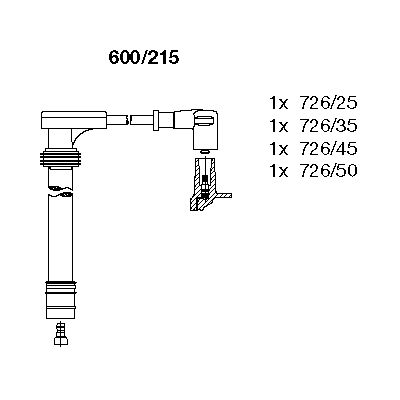 Комплект проводов зажигания BREMI 600/215 для FIAT DOBLO