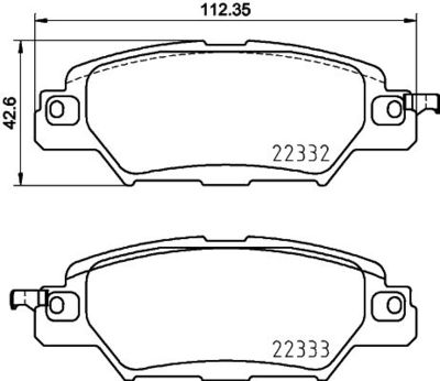 Bromsbeläggssats, skivbroms BREMBO P49053