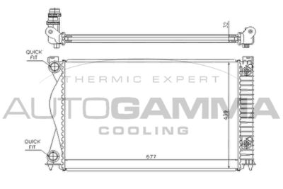 AUTOGAMMA 104247 Радиатор охлаждения двигателя для AUDI A6 C6 (4F2)