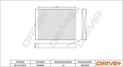 Filtr, vzduch v interiéru Dr!ve+ DP1110.12.0277