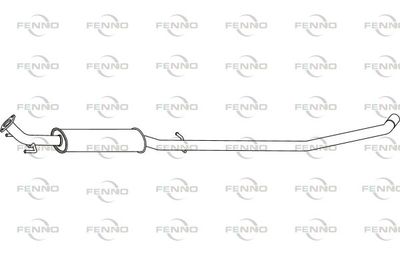 Средний глушитель выхлопных газов FENNO P43143 для CHEVROLET TRAX
