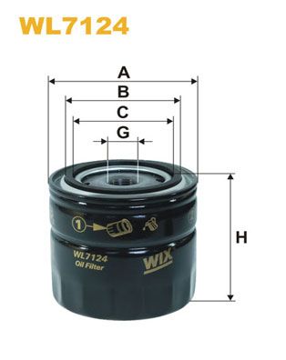WIX FILTERS WL7124 Масляный фильтр  для DAF  (Даф 55)