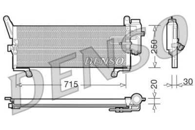 Конденсатор, кондиционер DENSO DCN09094 для FIAT PUNTO