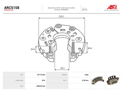 Usměrňovač, generátor AS-PL ARC5158