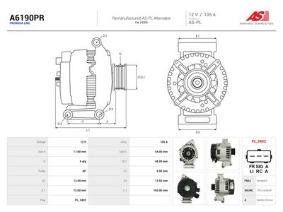 generátor AUTO-STARTER A6190PR