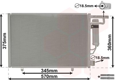 VAN WEZEL 18015707 Радиатор кондиционера  для FORD TRANSIT (Форд Трансит)