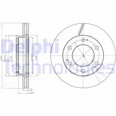 DELPHI BG4286 Тормозные диски для SSANGYONG