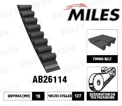 MILES AB26114 Ремень ГРМ  для VOLVO 460 (Вольво 460)