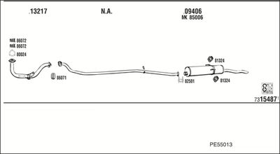 Układ wydechowy WALKER PE55013
