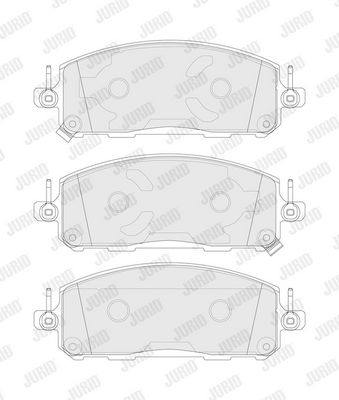 комплект спирачно феродо, дискови спирачки JURID 574382J