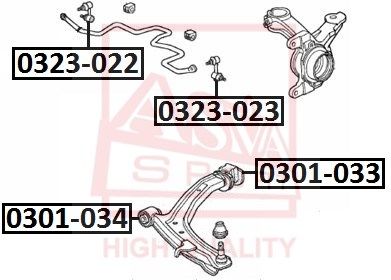 ASVA 0323-023 Стойка стабилизатора  для HONDA CAPA (Хонда Капа)