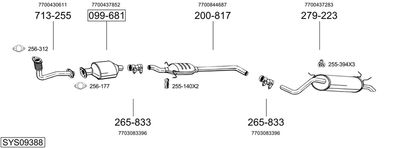 Układ wydechowy BOSAL SYS09388