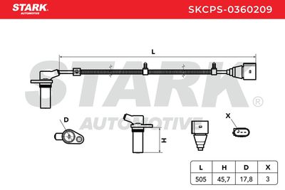 импулсен датчик, колянов вал STARK SKCPS-0360209