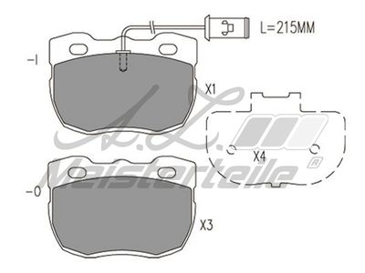 комплект спирачно феродо, дискови спирачки A.Z. Meisterteile AZMT-44-022-1666