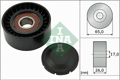 Паразитный / ведущий ролик, поликлиновой ремень INA 532 0557 10 для AUDI A8