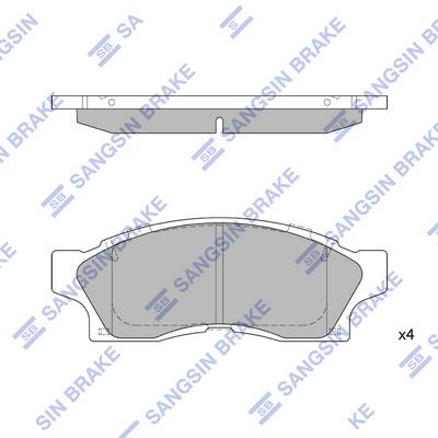 Комплект тормозных колодок, дисковый тормоз Hi-Q SP1465 для TOYOTA MR2