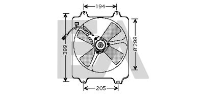 Вентилятор, охлаждение двигателя EACLIMA 33V19001 для DAIHATSU CHARADE