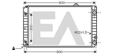 EACLIMA 31R02081 Радиатор охлаждения двигателя для AUDI A8 D2 (4D2, 4D8)