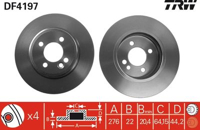 Bromsskiva TRW DF4197