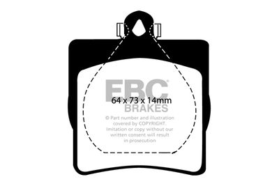 Комплект тормозных колодок, дисковый тормоз EBC Brakes DP1191 для CHRYSLER CROSSFIRE