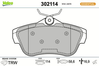 BREMSBELAGSATZ SCHEIBENBREMSE