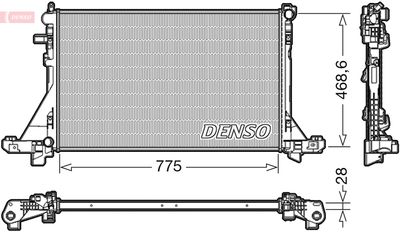Радиатор, охлаждение двигателя DENSO DRM23093 для NISSAN NV400