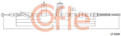 Тросик, cтояночный тормоз COFLE 92.17.4206 для HONDA CIVIC