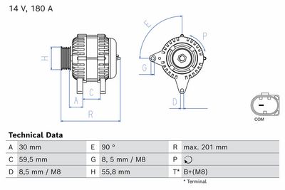 генератор BOSCH 0 986 085 600