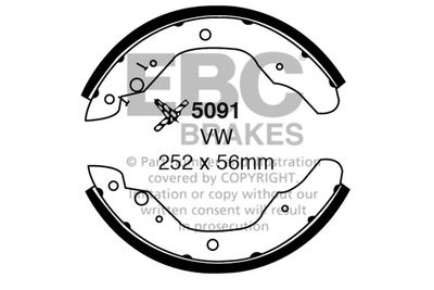 Комплект тормозных колодок EBC Brakes 5091 для VW TRANSPORTER